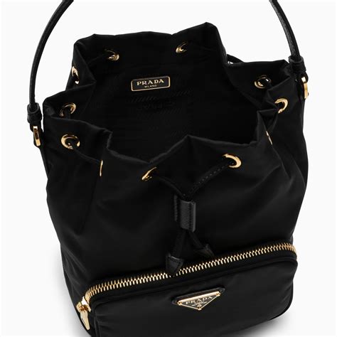 nylon designer bucket bags|prada duet re nylon bag.